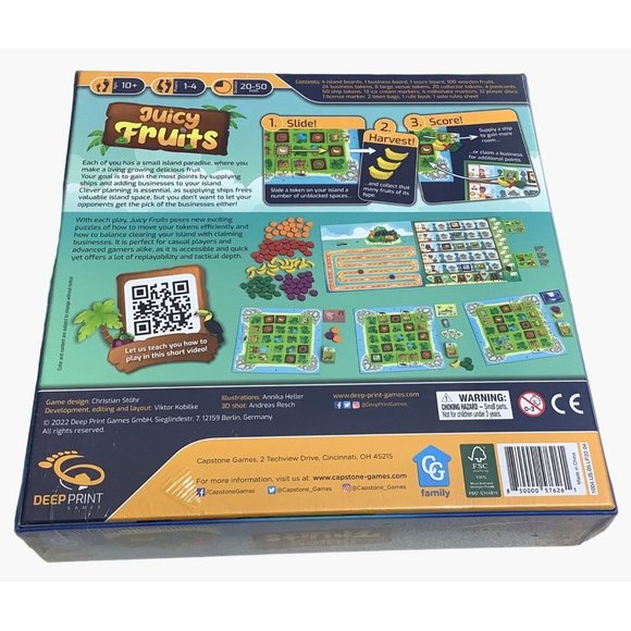Juicy Fruits Board Game Family Fun Deep Print Games Age 10+ 1-4 Players - Picture 5 of 6